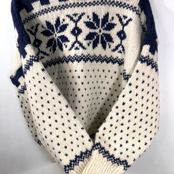 EMS Wool Men XL Birdseye Sweater Fair Isle Scotland Eastern Mountain Sports - Picture 7 of 10